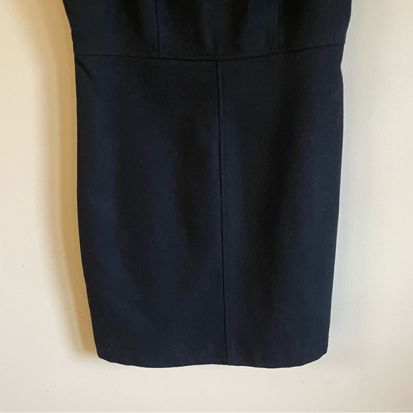 Vintage GAP Wool Sheath Midi Dress Sleeveless Size 10 Black 90s Y2K - Picture 5 of 7